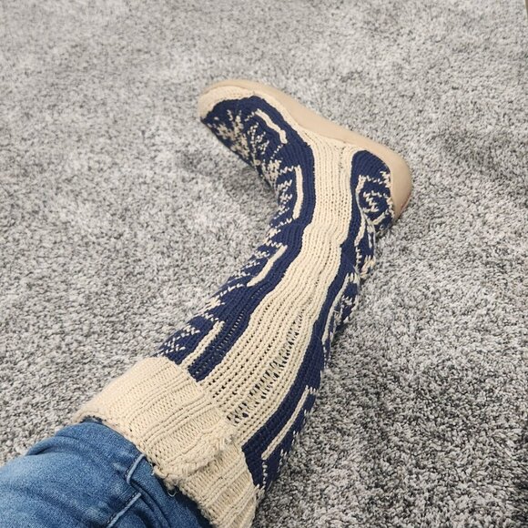 Gypsyz sweater boots size 10 blue and cream - Picture 5 of 7